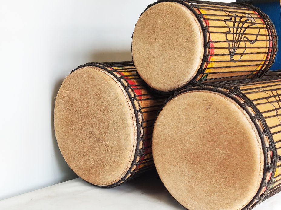 Set of dundun bass drums - Guinea dunun set