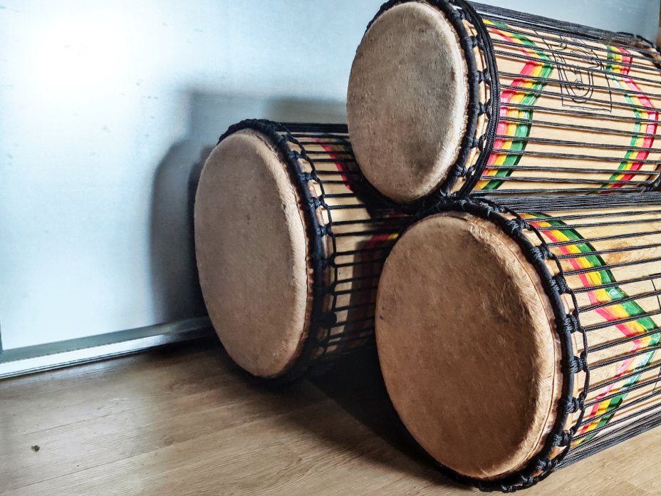 Set of dundun bass drums - Guinea dunun set