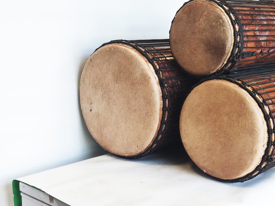 Set of dundun bass drums - Guinea dunun set