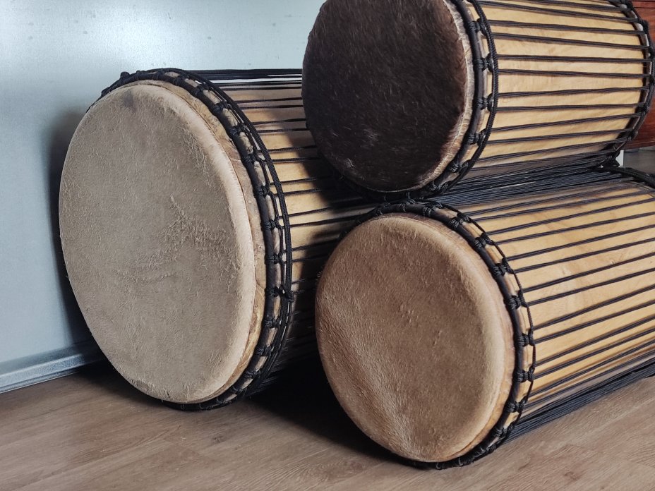 Set of dundun bass drums - Guinea dunun set