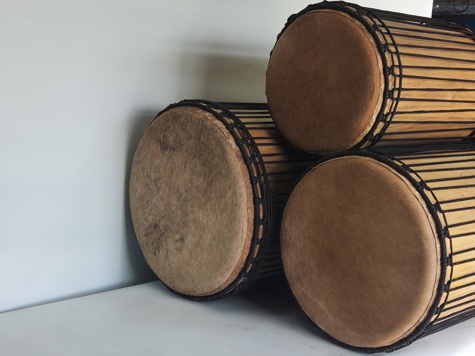 Set of dundun bass drums - Guinea dunun set