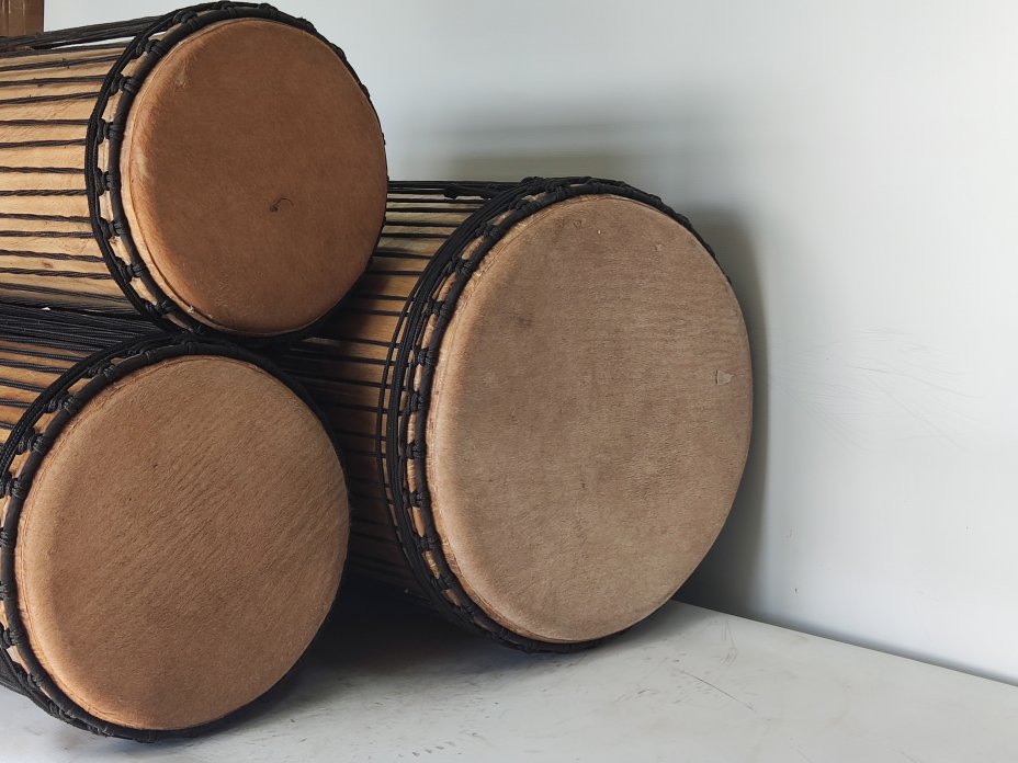 Set of dundun bass drums - Guinea dunun set