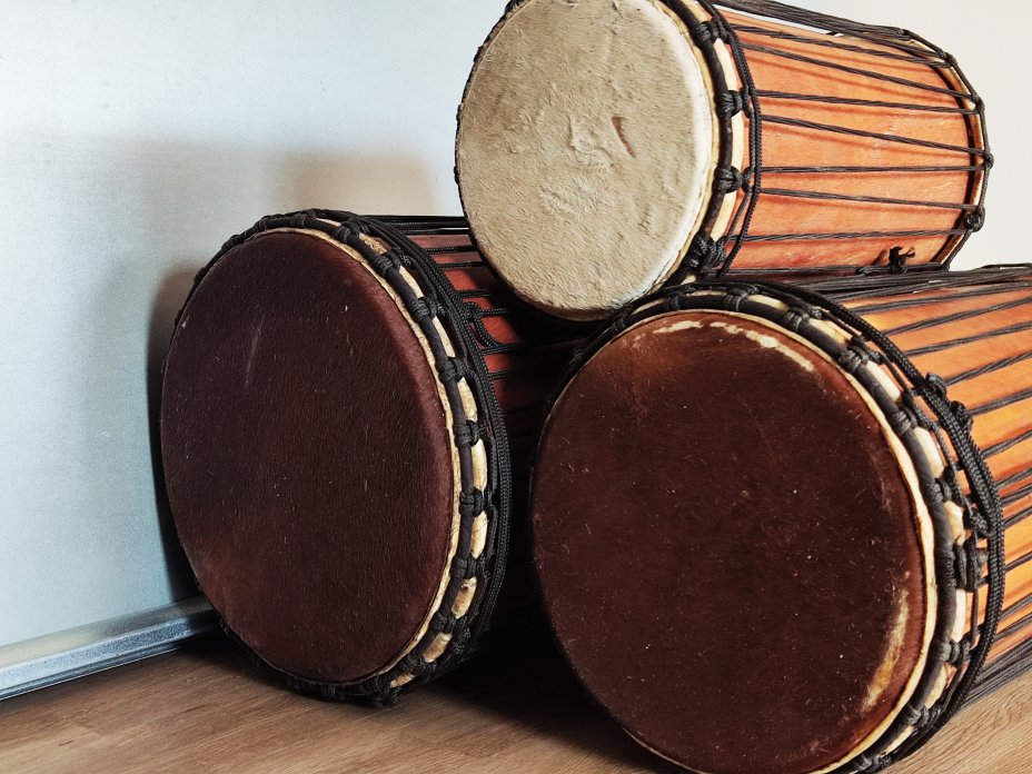 Set of dundun bass drums - Mali dunun set