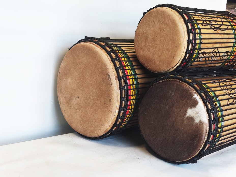 Set of dundun bass drums - Guinea dunun set
