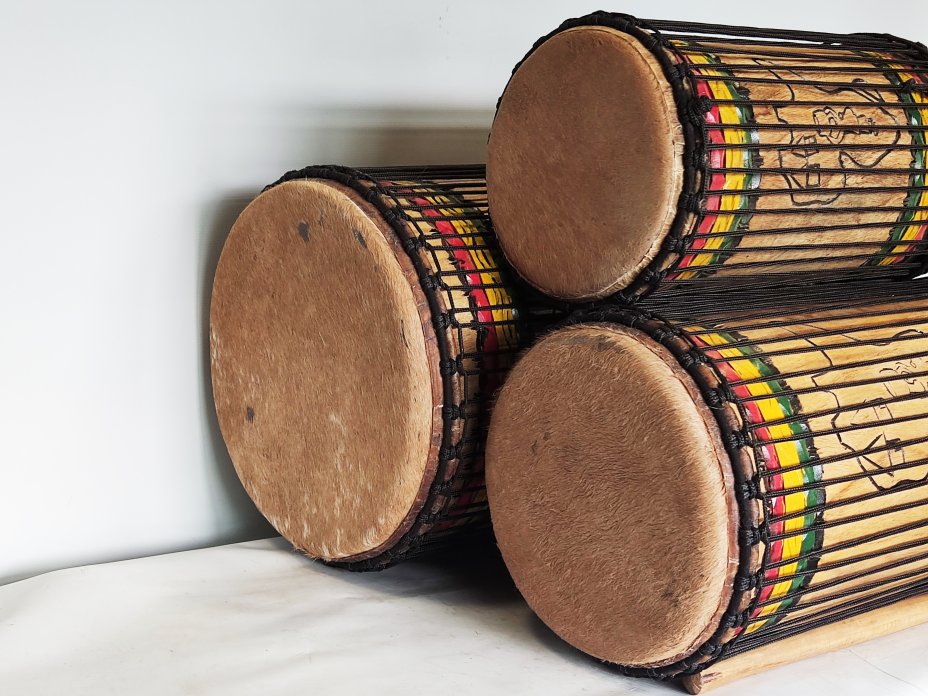 Set of dundun bass drums - Guinea dunun set