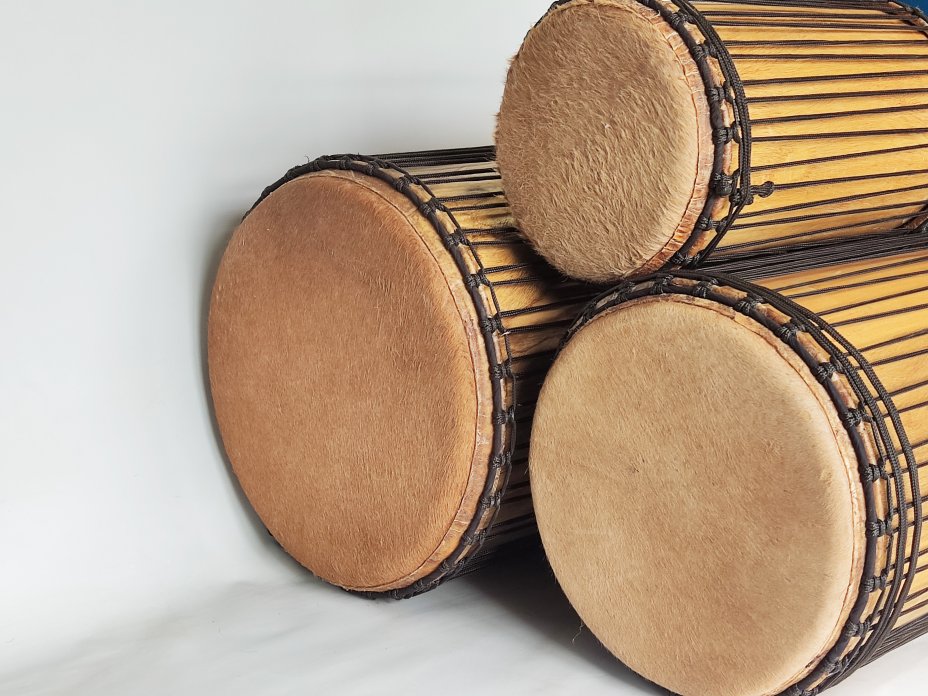 Set of dundun bass drums - Guinea dunun set
