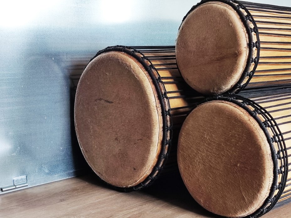Set of dundun bass drums - Guinea dunun set