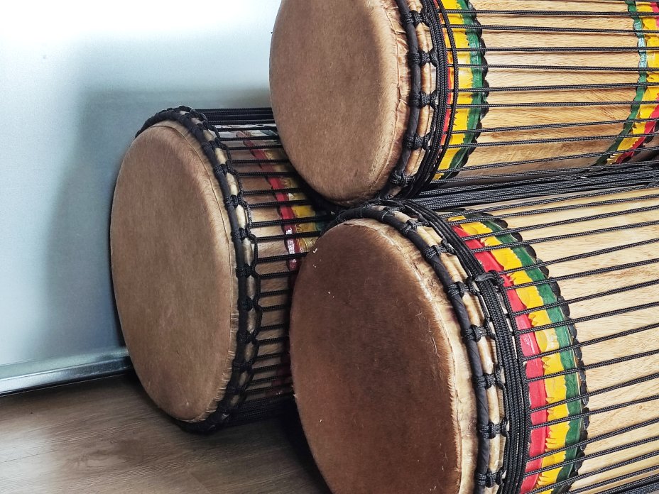 Set of dundun bass drums - Guinea dunun set