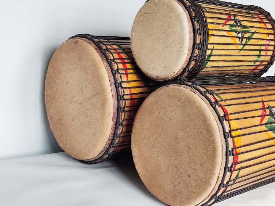 Set of dundun bass drums - Guinea dunun set