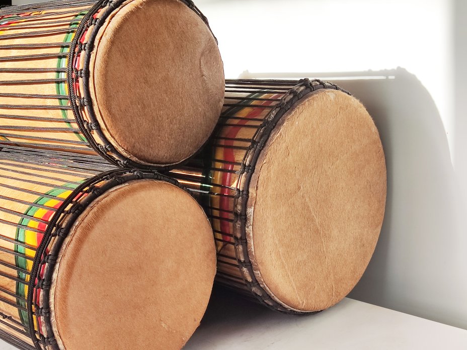 Set of dundun bass drums - Guinea dunun set 6658