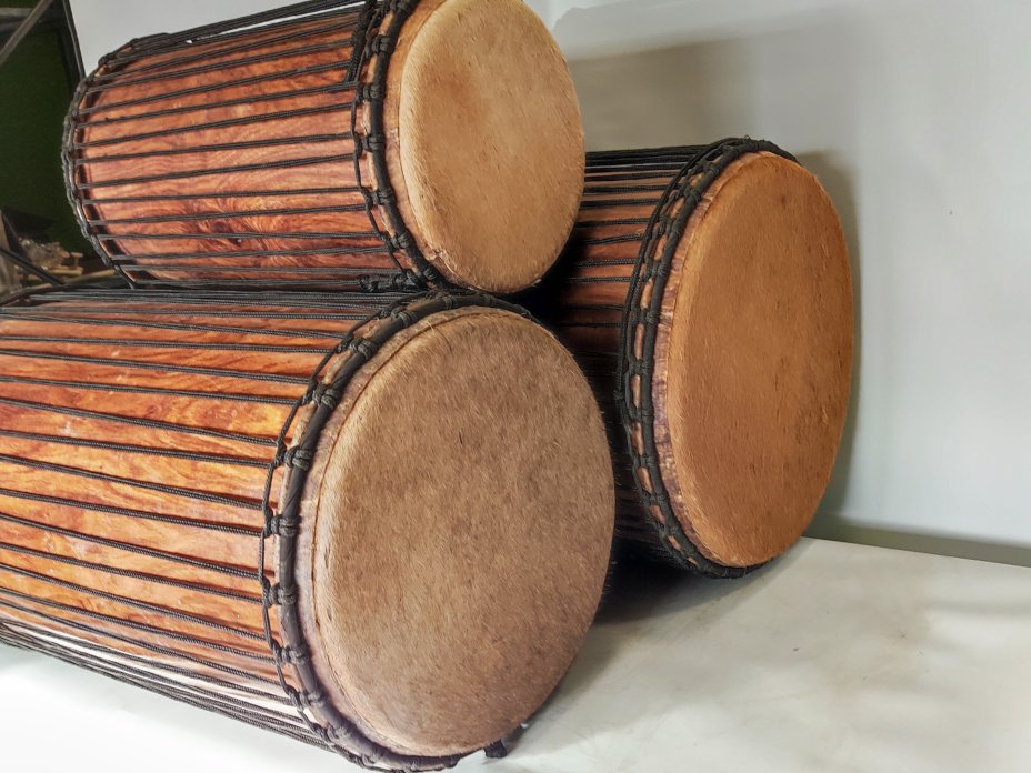 Set of dundun bass drums - Guinea dunun set 6661