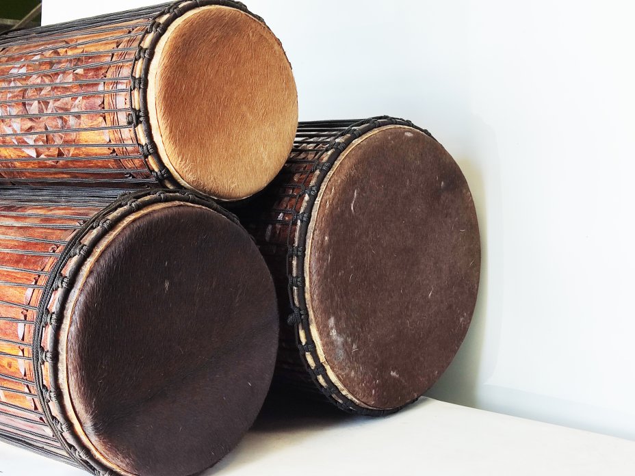 Set of dundun bass drums - Guinea dunun set