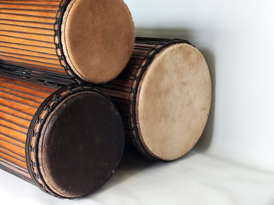Set of dundun bass drums - Guinea dunun set 6581