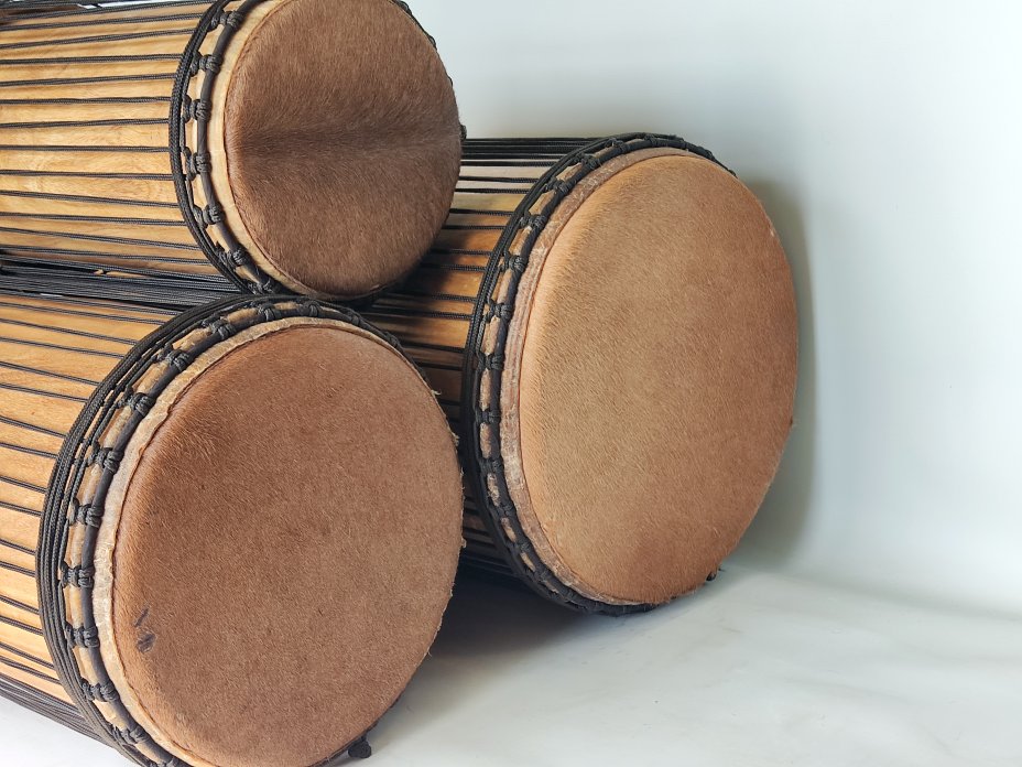 Set of dundun bass drums - Guinea dunun set 6615