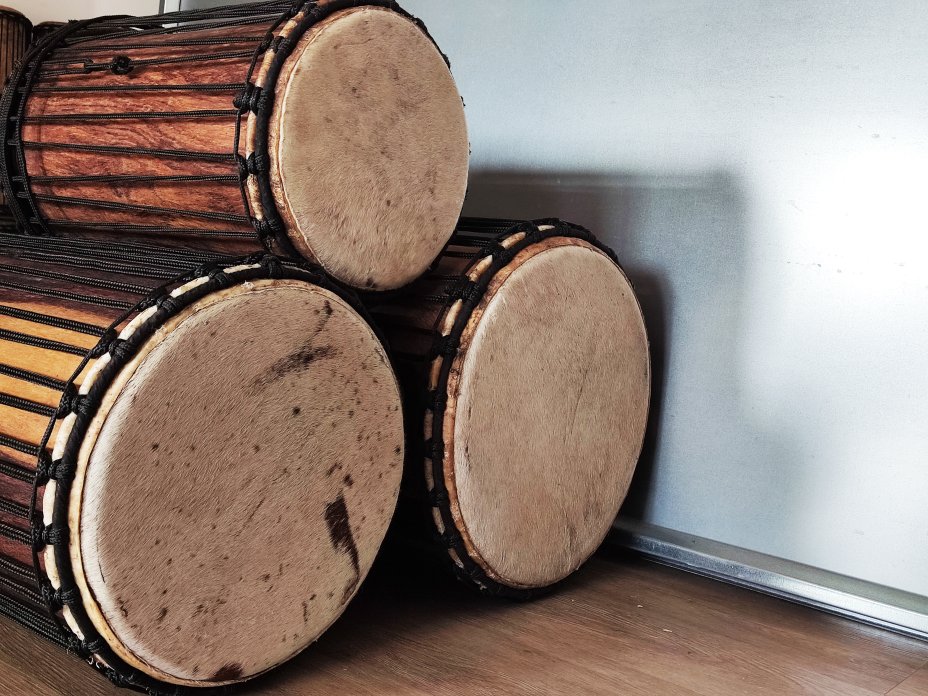 Set of dundun bass drums - Mali dunun set