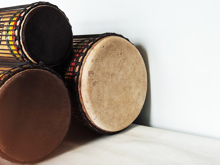 Set of dundun bass drums - Guinea dunun set