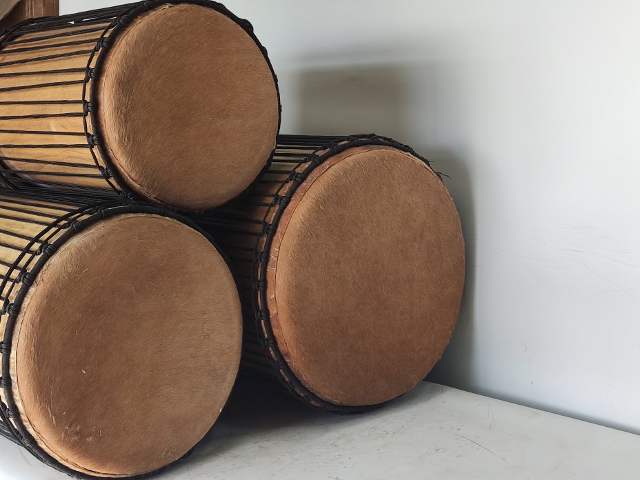 Set of dundun bass drums - Guinea dunun set