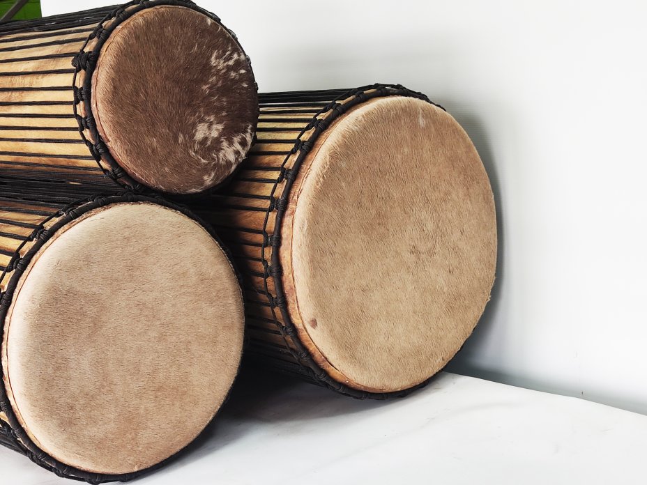Set of dundun bass drums - Guinea dunun set