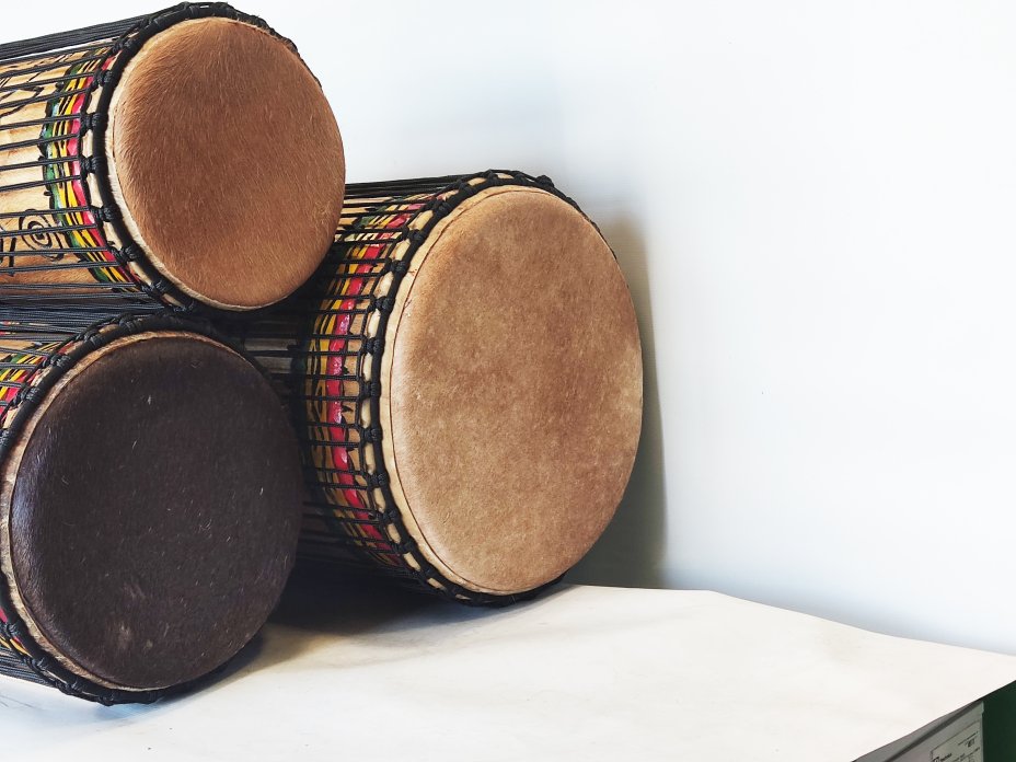 Set of dundun bass drums - Guinea dunun set
