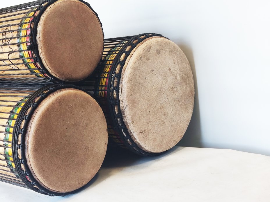 Set of dundun bass drums - Guinea dunun set