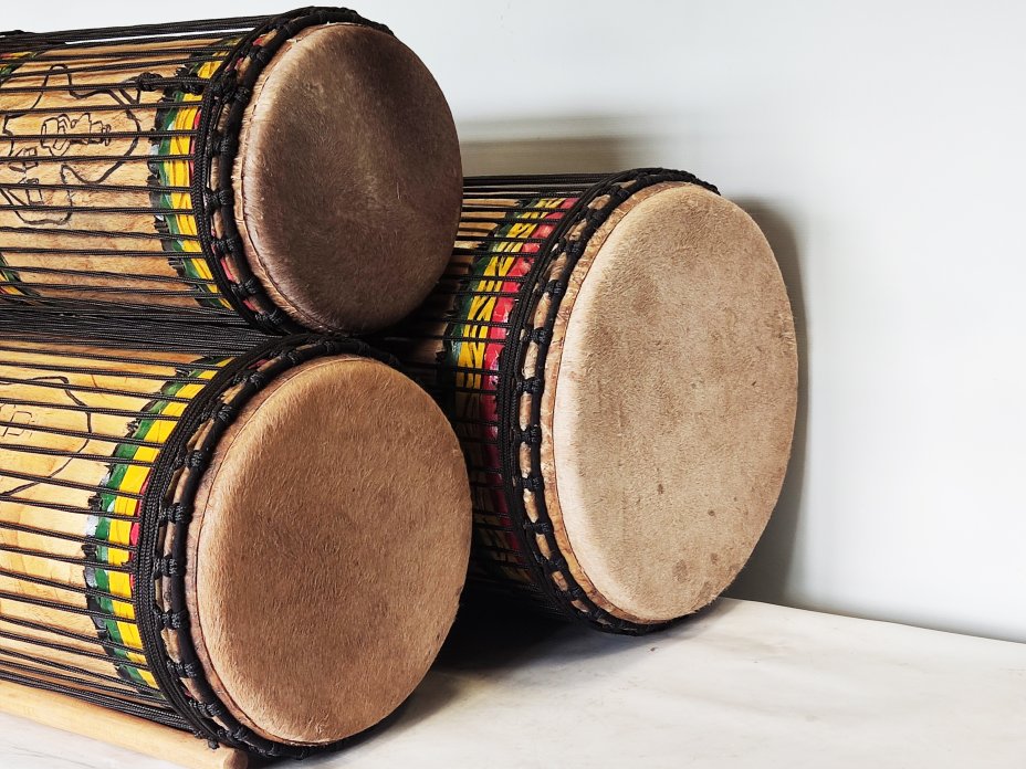 Set of dundun bass drums - Guinea dunun set