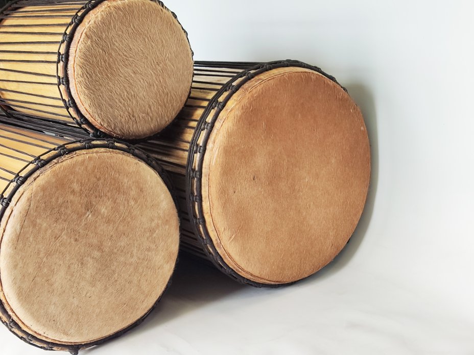 Set of dundun bass drums - Guinea dunun set