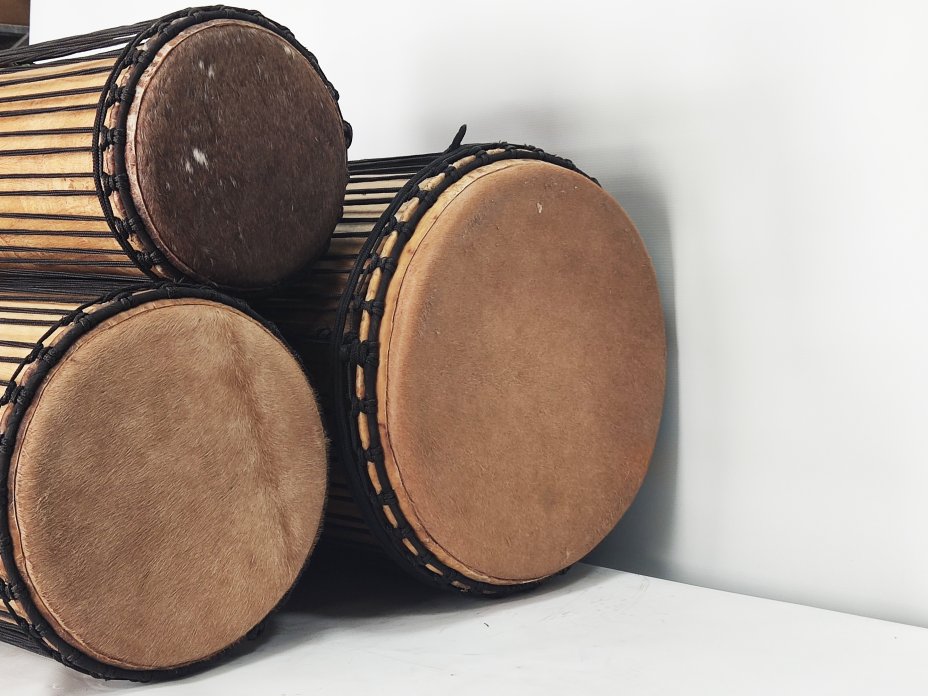 Set of dundun bass drums - Guinea dunun set