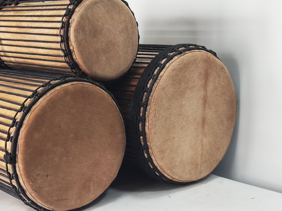 Set of dundun bass drums - Guinea dunun set