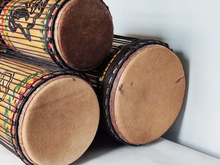 Set of dundun bass drums - Guinea dunun set