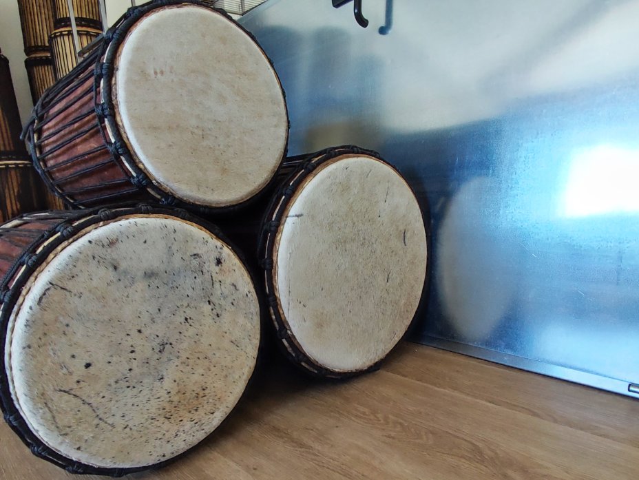 Set of dundun bass drums - Mali dunun set